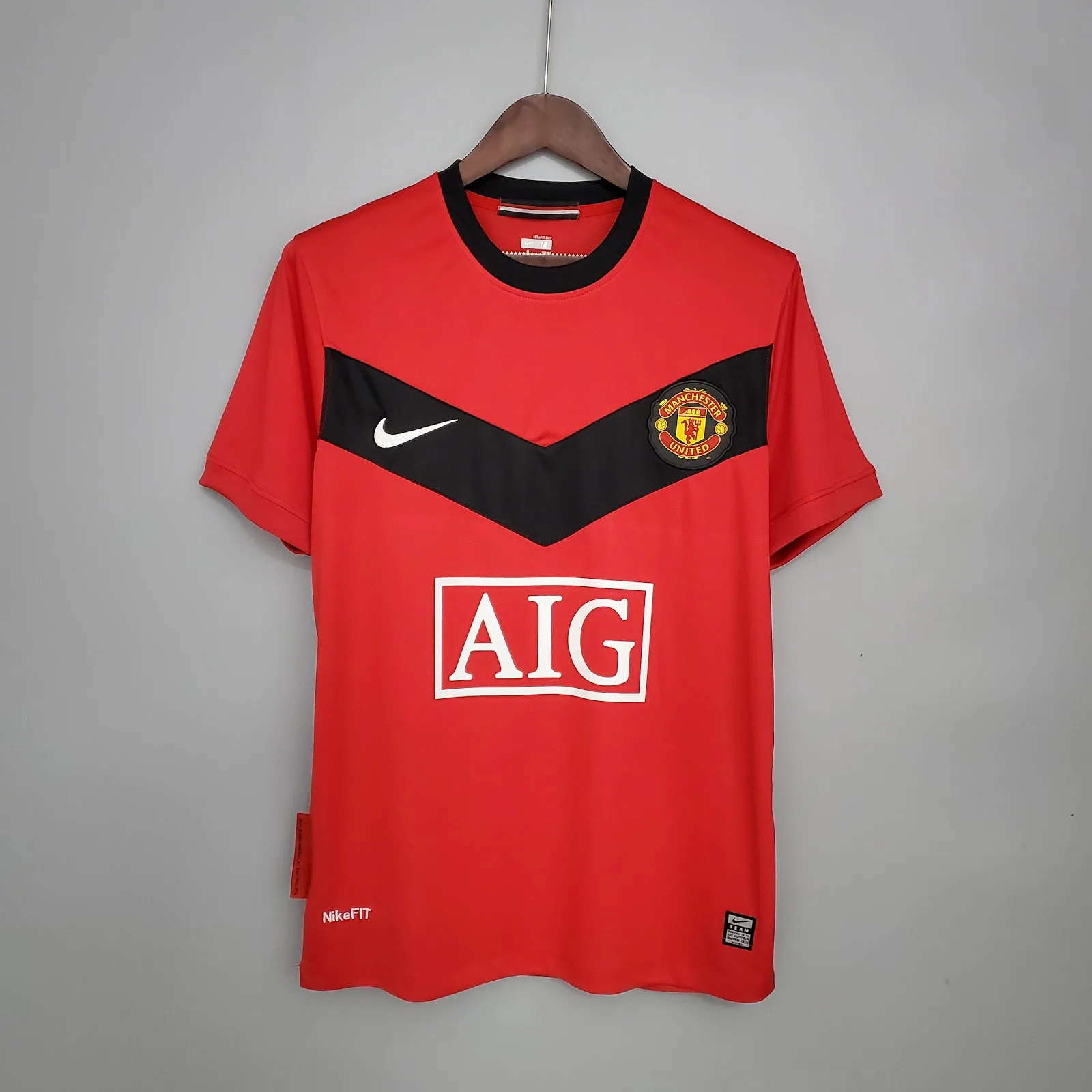 Camiseta Manchester United – Titular retro con patrocinadores – 2009-10